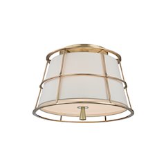 Savona Semi Flush, Aged Brass