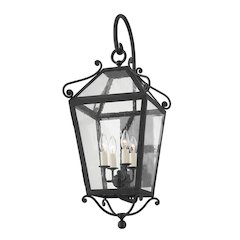 Santa Barbara County Exterior Wall Sconce, French Iron