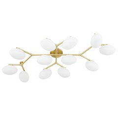 Wagner Semi Flush, Aged Brass