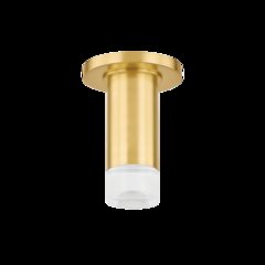 Claudie Flush Mount, Aged Brass