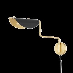 Suffield Plug-In Sconce, Aged Brass