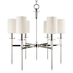 Amherst Chandelier, Polished Nickel