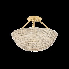 Campo Semi Flush, Vintage Gold Leaf