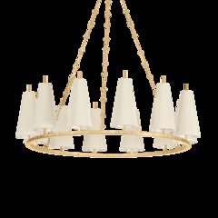 Tirana Chandelier, Vintage Gold Leaf