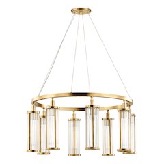Marley Chandelier, Aged Brass