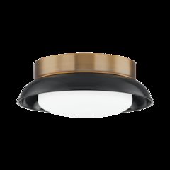 Arnie Flush Mount, Patina Brass