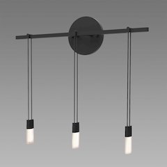 Suspenders Wall Sconce, Satin Black
