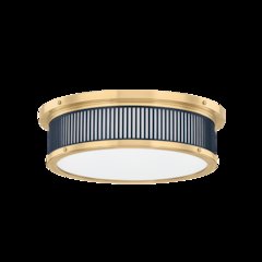 Ashdown Flush Mount, Aged Brass