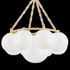 Thornwood Chandelier, Aged Brass