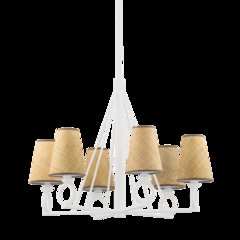 Pendelton Chandelier, White Plaster
