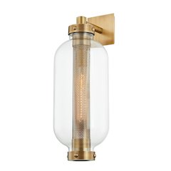 Atwater Exterior Wall Sconce, Patina Brass