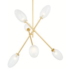 Alberton Chandelier, Aged Brass