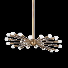 Obie Chandelier, Patina Brass