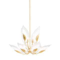 Blossom Chandelier, Gold Leaf