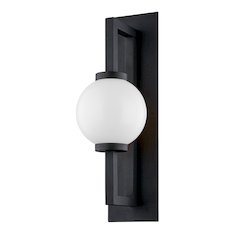 Darwin Exterior Wall Sconce, Texture Black