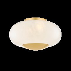 Lottie Flush Mount, Aged Brass