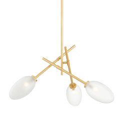 Alberton Chandelier, Aged Brass