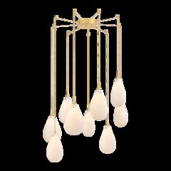 Ironwood Chandelier, Aged Brass
