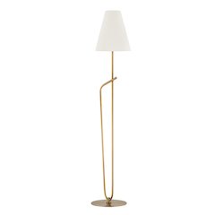 Pearce Floor Lamp, Patina Brass