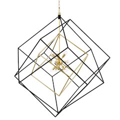 Roundout Chandelier, Aged Brass