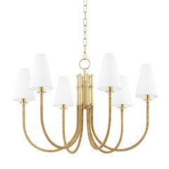 Ripley Chandelier, Aged Brass
