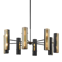 Mikka Chandelier, Patina Brass