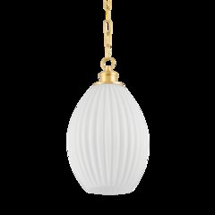 Hillary Pendant, Aged Brass