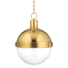 Lambert Pendant, Aged Brass