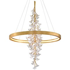 Jasmine Chandelier, Gold Leaf