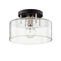 Bergamot Station Semi Flush, Texture Black