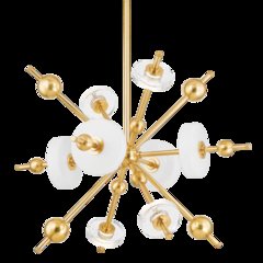 Maynard Chandelier, Aged Brass