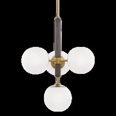 Brielle Chandelier, Aged Brass