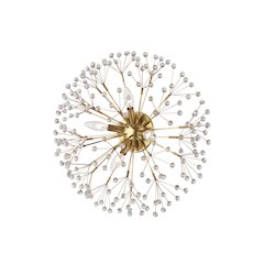 Dunkirk Semi Flush, Aged Brass