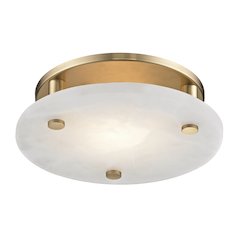 Croton Flush Mount, Aged Brass
