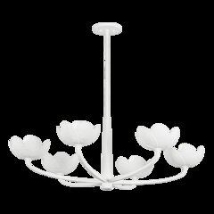 Arcata Chandelier, Gesso White