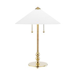 Flare Table Lamp, Aged Brass
