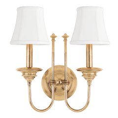 Yorktown Wall Sconce, Aged Brass
