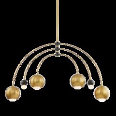 Willow Chandelier, Aged Brass