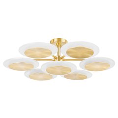 Topaz Semi Flush, Vintage Polished Brass