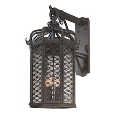 Los Olivos Exterior Wall Sconce, Textured Iron