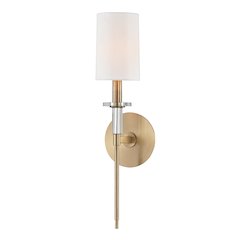 Amherst Wall Sconce, Aged Brass