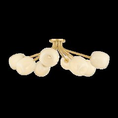 Lisette Semi Flush, Aged Brass