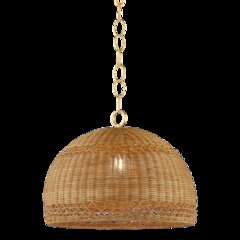 April Pendant, Aged Brass