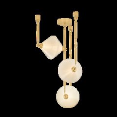 Solara Chandelier, Vintage Polished Brass