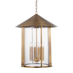 Long Beach Lantern, Patina Brass
