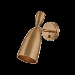 Spade Wall Sconce, Patina Brass