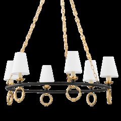 Haverford Chandelier, Aged Brass