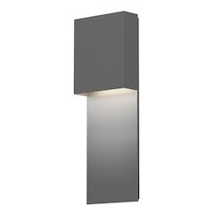 Flat Box Wall Sconce, Textured Gray