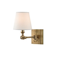 Hillsdale Wall Sconce, Aged Brass