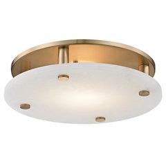 Croton Flush Mount, Aged Brass